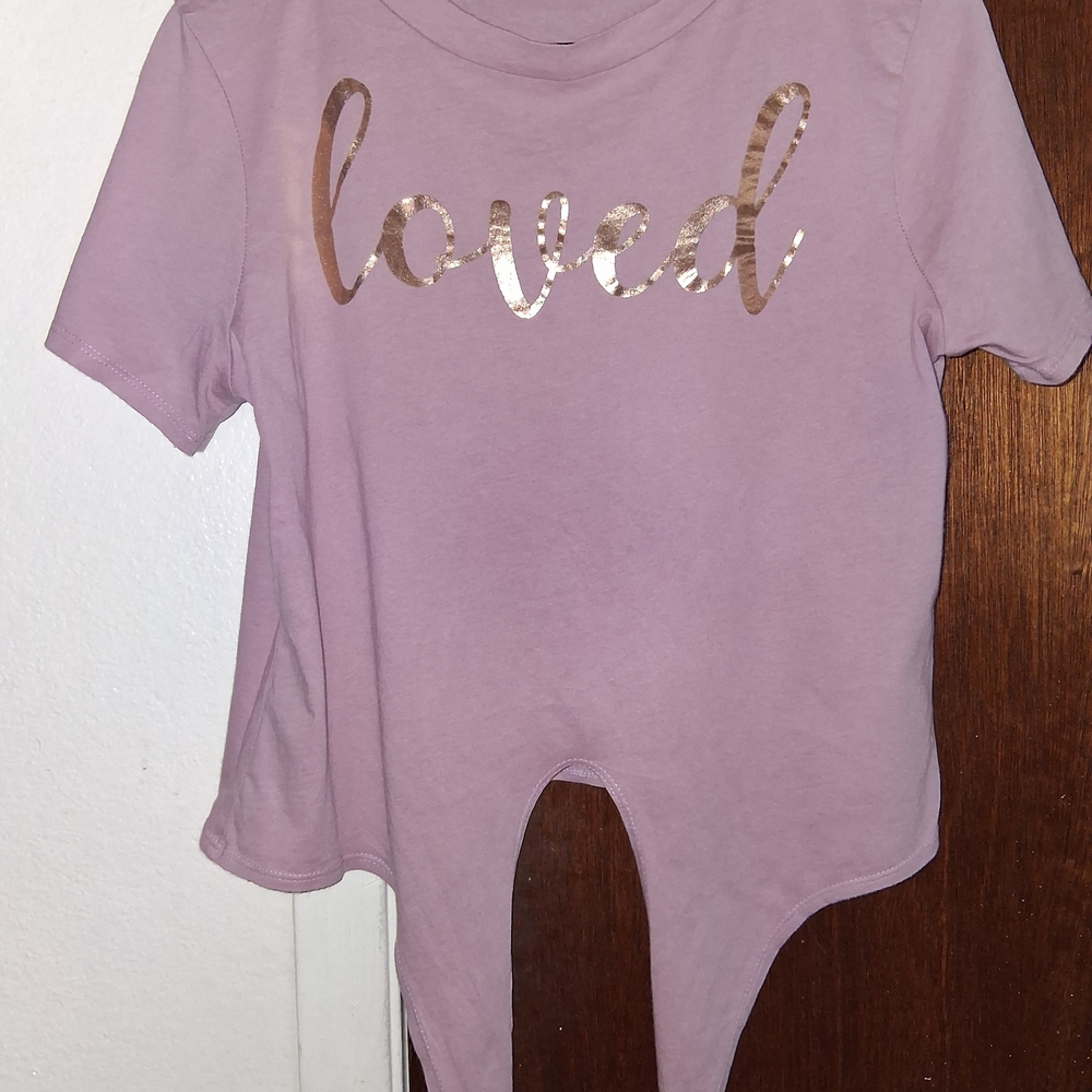 Ragdoll Lavender Top with Metallic Script